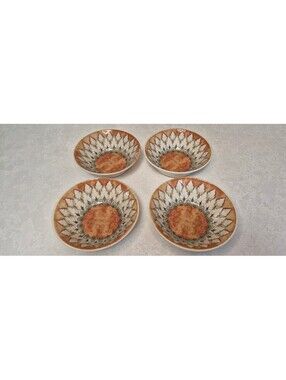 Stokes by Oxford "Unni Castel" Earth Tone Geometric Bowls (Set of 4)